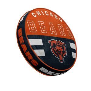 NFL Bears 15" Plushie Circle Pillow Retro Chicago Couch Man Cave New